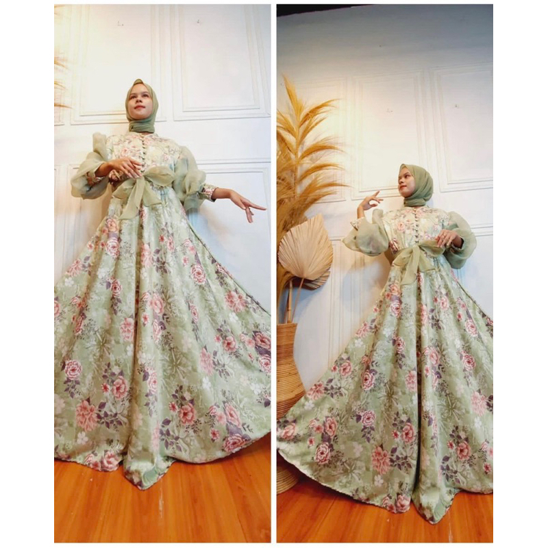 Gamis Organza kombi Maxmara/Satin Silk