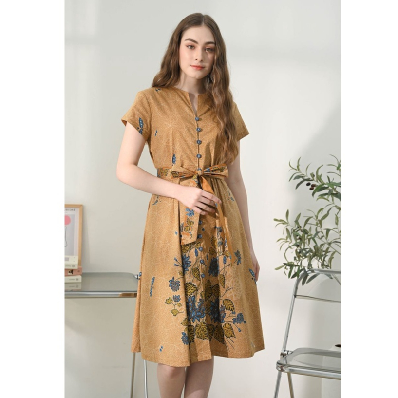 KUY 303 - Dress Batik Wanita / Terusan Batik Modern