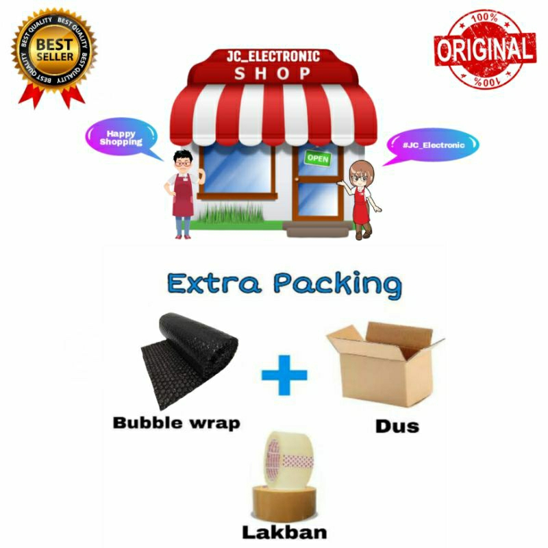 

Extra Packing Tambahan Bubble Wrap / Bubble Wrap + Dus + Lakban