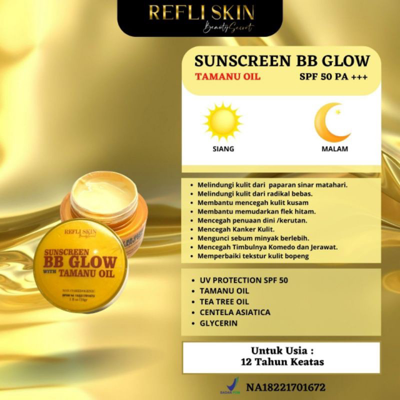 BB Glow Tamanu Oil spf 50 PA +++ by Refli Skin