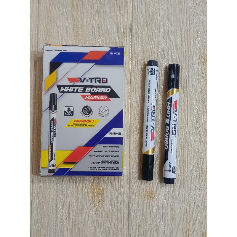 

(1 pcs) Spidol whiteboard /bisa dihapus warna hitam murah