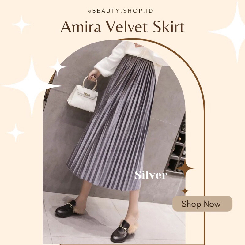 [SYSLABEL] Wendys Skirt - Rok Velvet Bludru Premium