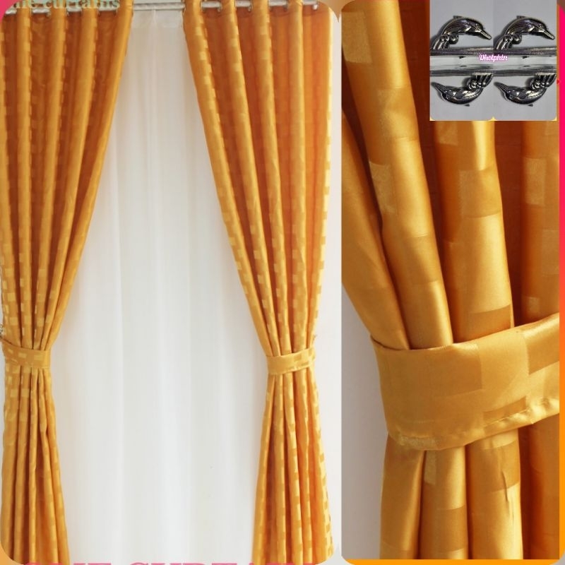 gorden jendela pintu gorden tirai gorden rumah minimalis BLAKCOUT motif kotak kotak