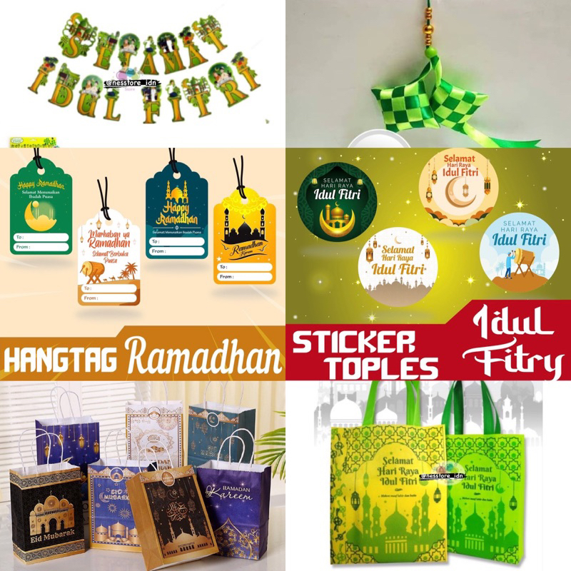 Kartu Ucapan Lebaran/ PaperBag Idul Fitri/ Aksesoris Lebaran Idul Fitri