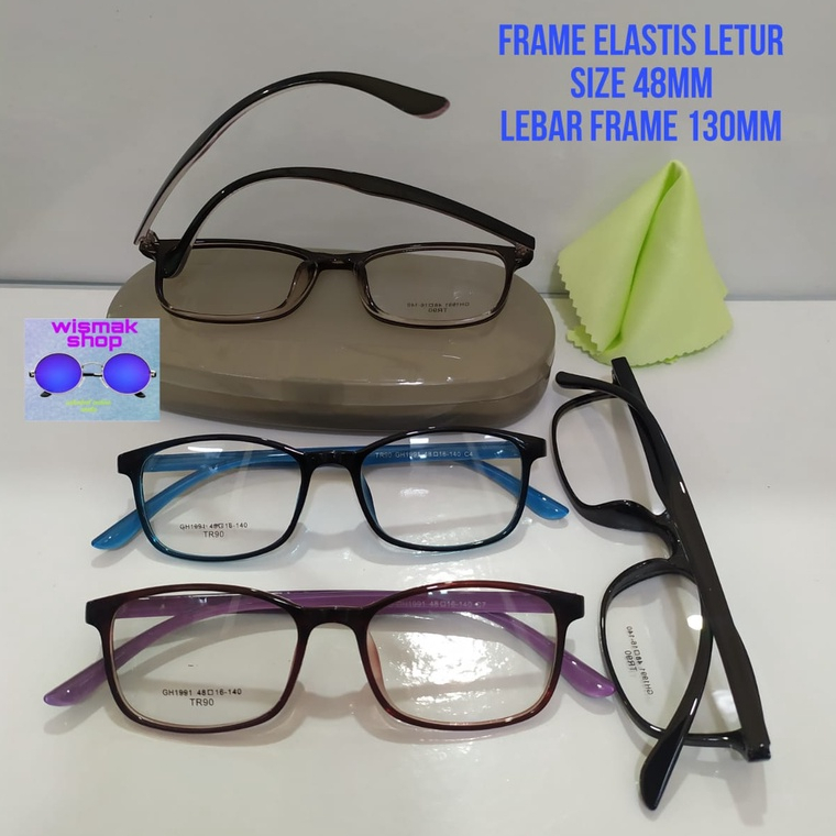 frame kacamata elastis lentur size kecil lebar frame 130mm