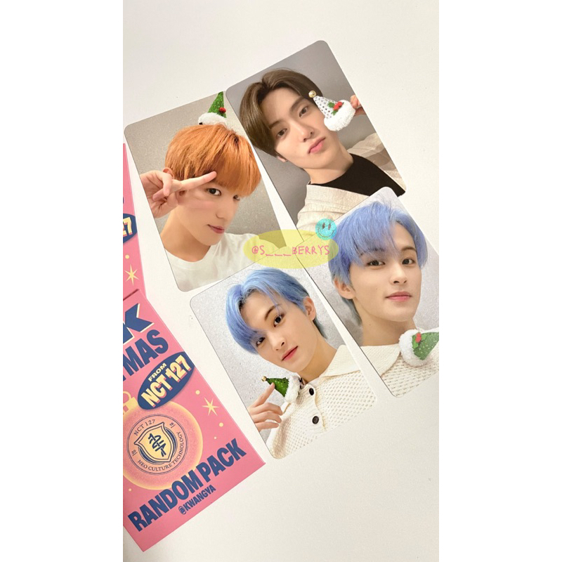 NCT 127 PINK CHRISTMAS jaehyun taeyong mark pout pc photocard