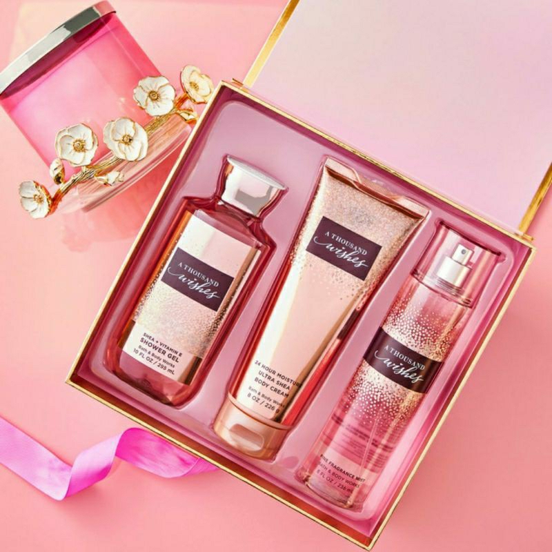 BATH &amp; BODY WORKS BBW HAMPERS GIFTSET GIFTSETS MIX PERAYAAN HARI BESAR HAPPY BIRTHDAY WEDDING ANNIVERSARY BABY SHOWER IT'S A CELEBRATION FAVORITE'S FOR YOU YOU'RE THE ONE YTO GINGHAM CHAMPAGNE TOAST INTO THE NIGHT ITN JAPANESE CHERRY BLOSSOM JCB