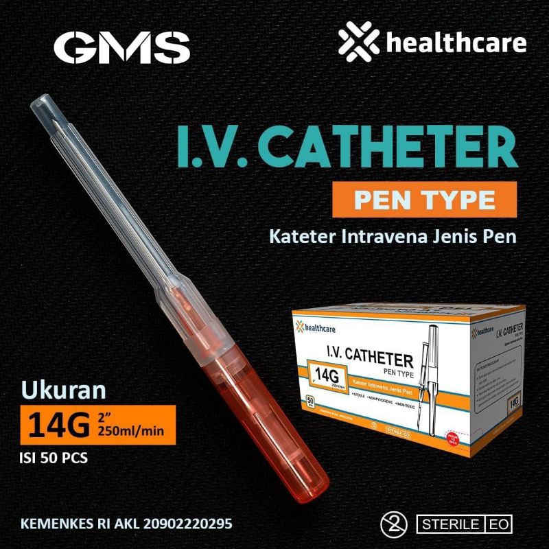 IV Catheter Healthcare Per Pcs / Abocath Healtcare 14 16 18 20 22 24 26