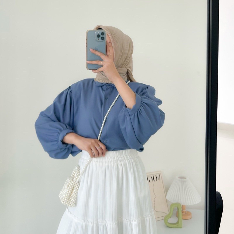 Tamstore Kemeja Wanita Elze Blouse Shakila Lengan Balon