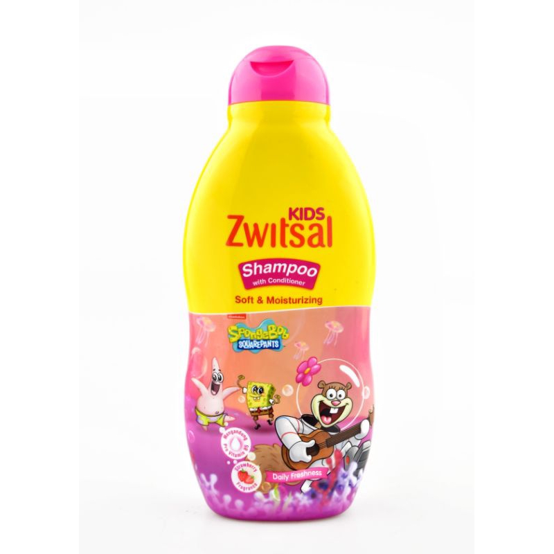 ORIGINAL ZWITSAL KIDS SHAMPOO SOFT &amp; MOISTURIZING 180 ML / SHAMPO ZWITSAL SPONGEBOB