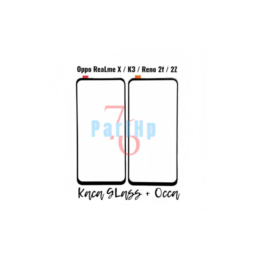 Kaca Glass Oppo Realme X - K3 Reno 2F - 2Z - Layar Kaca Glass - Hitam