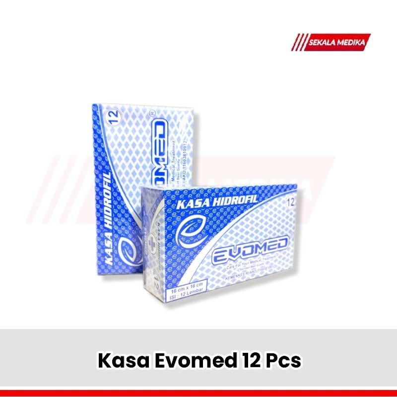 Jual Kasa Hidrofil 16x16 Cm Evomed Kasa Kotak Perban Isi 12 Pcs