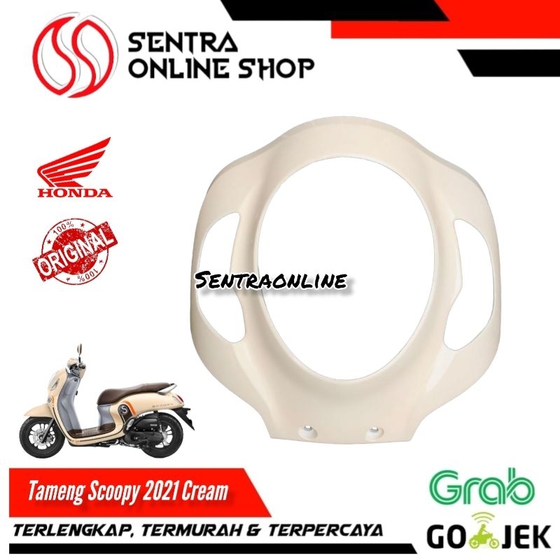 Cover fr top tameng depan scoopy all new 2021 cream krem original