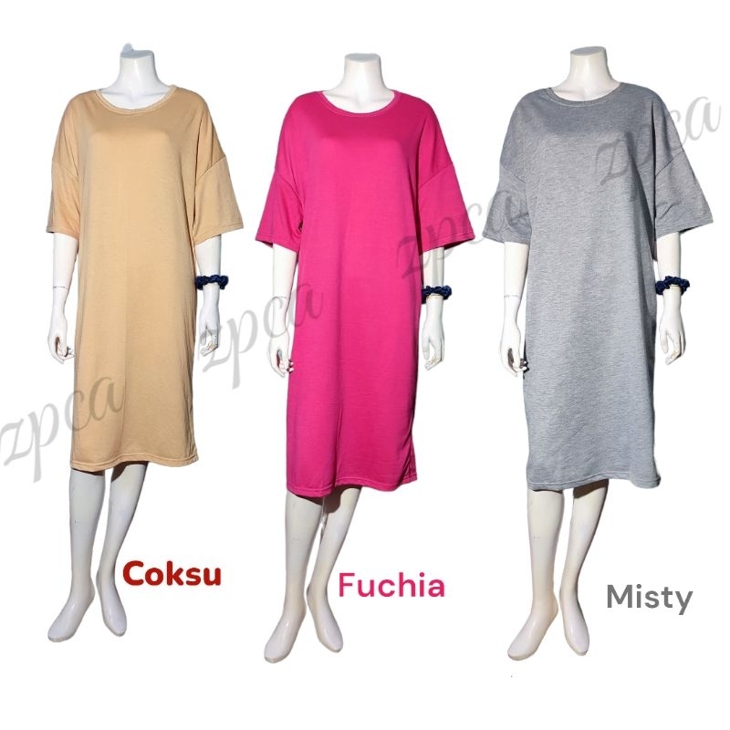 Baju Atasan Daster Polos Over Size Wanita Kekinian