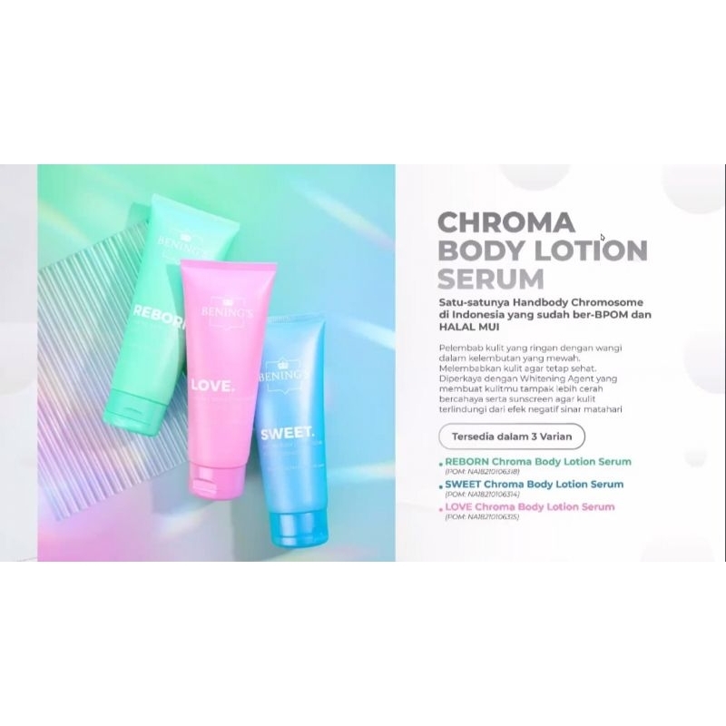 BENINGS CHROMA BODY LOTION (LOTION AJAIB) 150ML