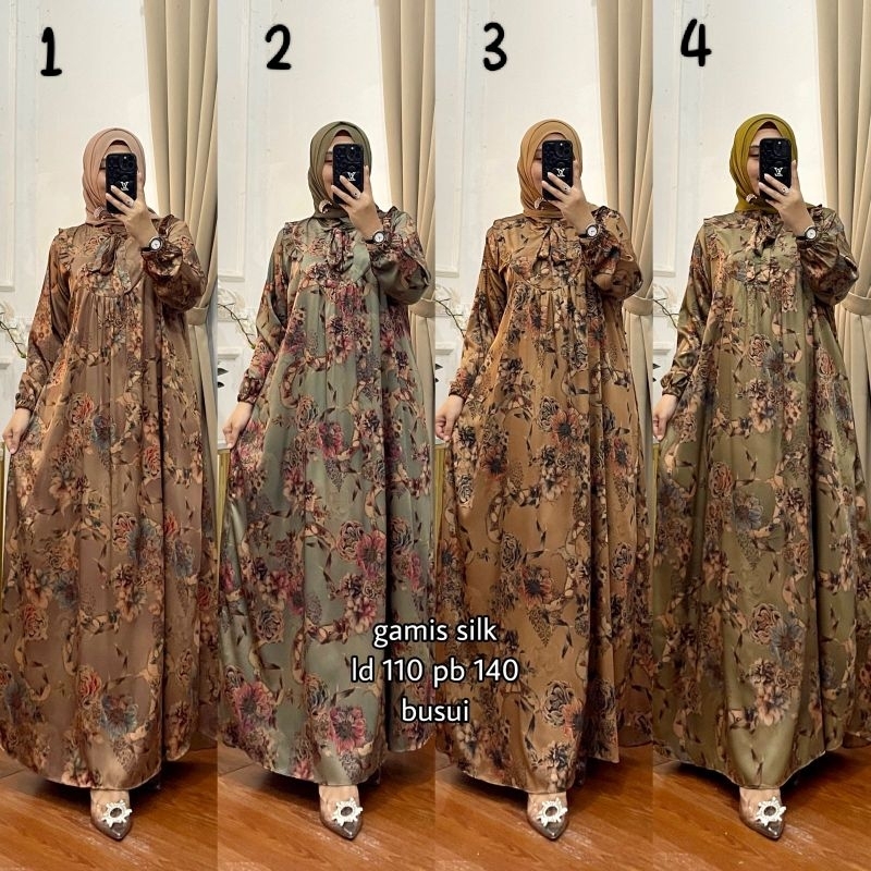 dress gamis silk premium lebaran