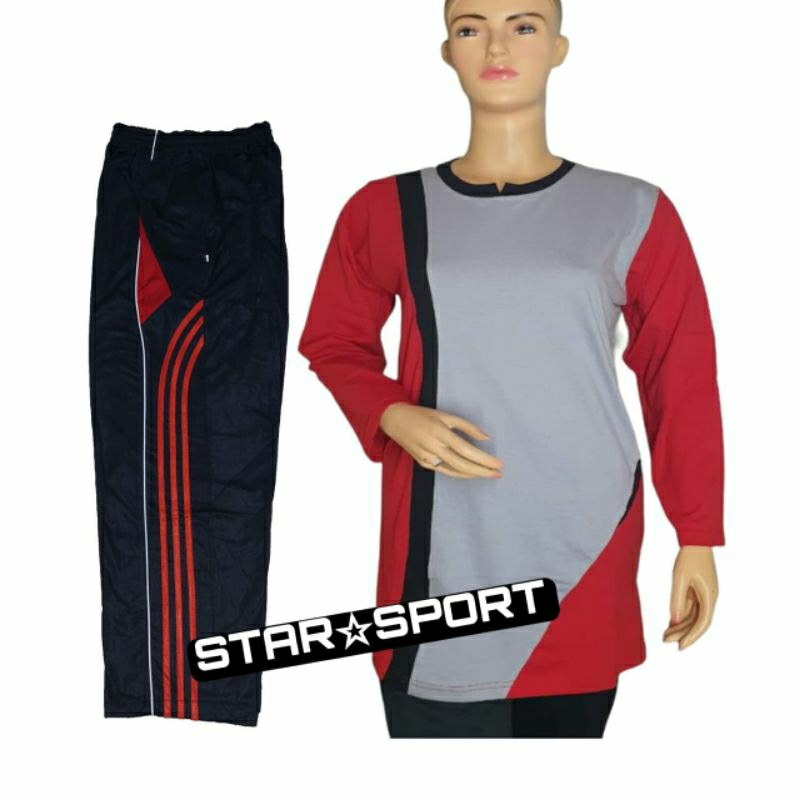 Setelan Baju Olahraga Wanita Muslimah Model Tunik Terbaru