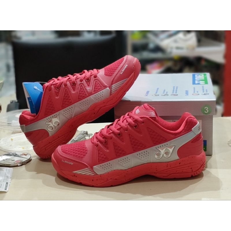sepatu badminton Yonex original skill series red silver