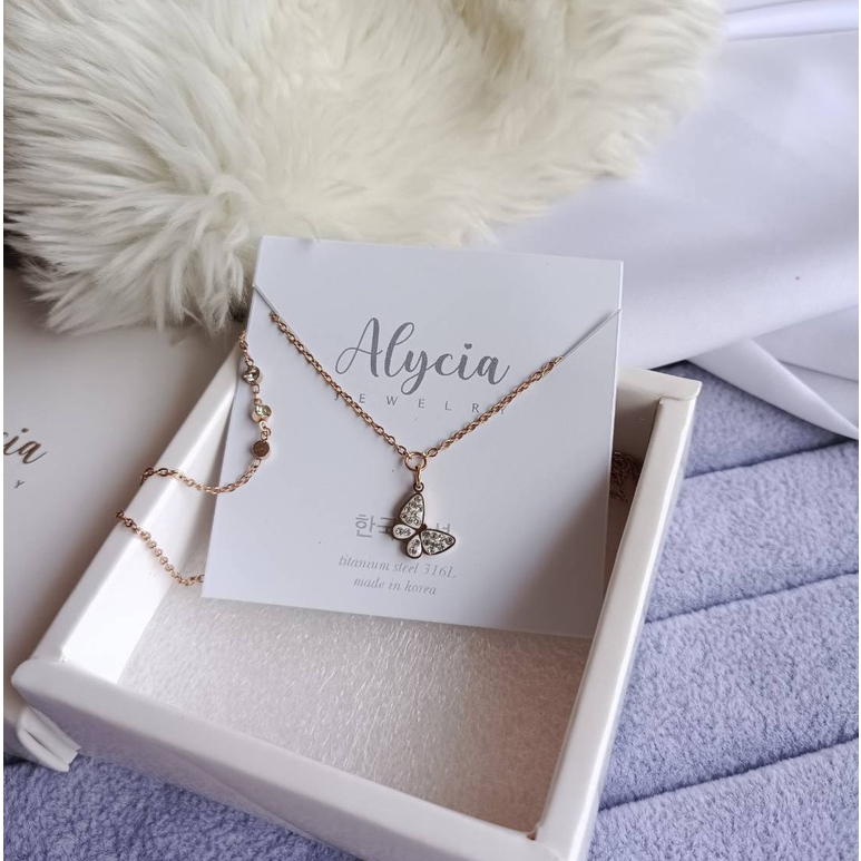 set perhiasan anak ALYCIA kalung gelang anting bayi PAPILIO