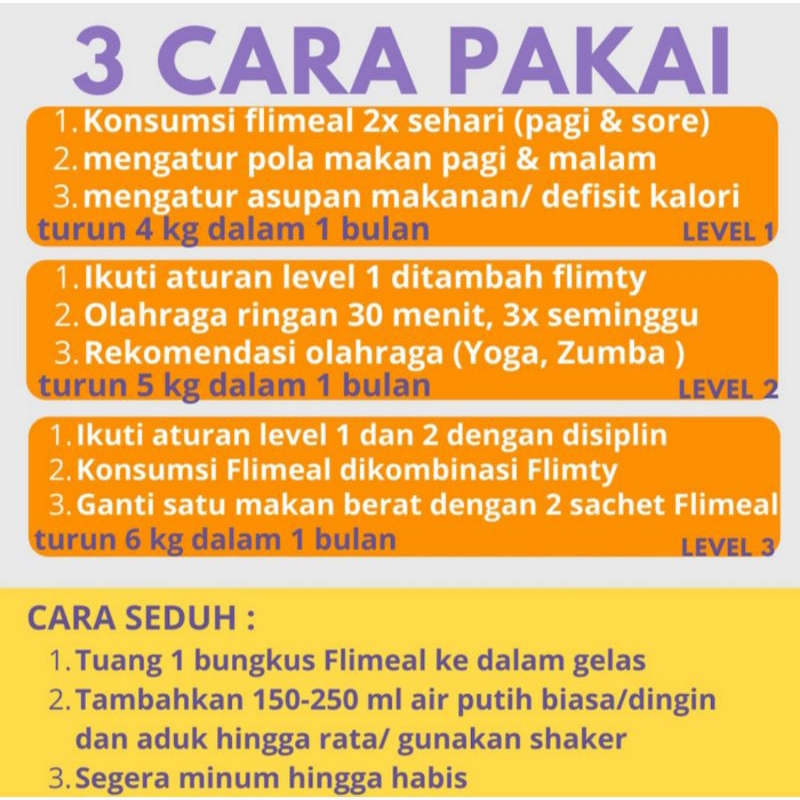 Flimeal (Meal Replacement) - 1 Box (Isi 12 Sachet) - Strawberry Beli 2 Box Free Shaker Rasa Bisa Mix