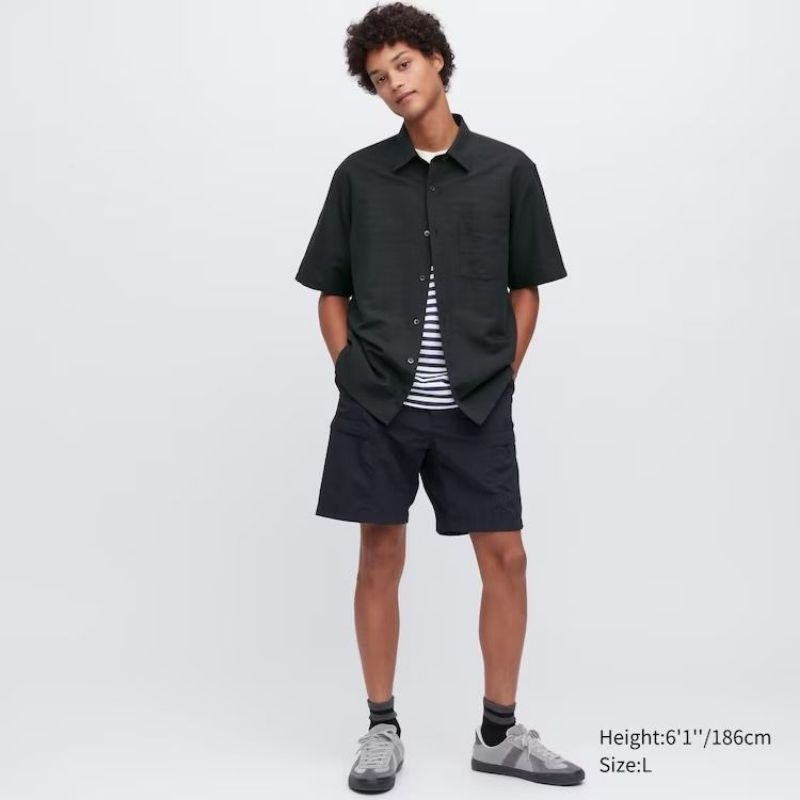 Unq cotton short collar shirt