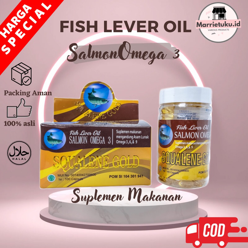 Minyak Ikan Salmon Omega 3/Minyak Ikan Squalene Gold Penambah Nafsu Makan Minyak Ikan Omega 3