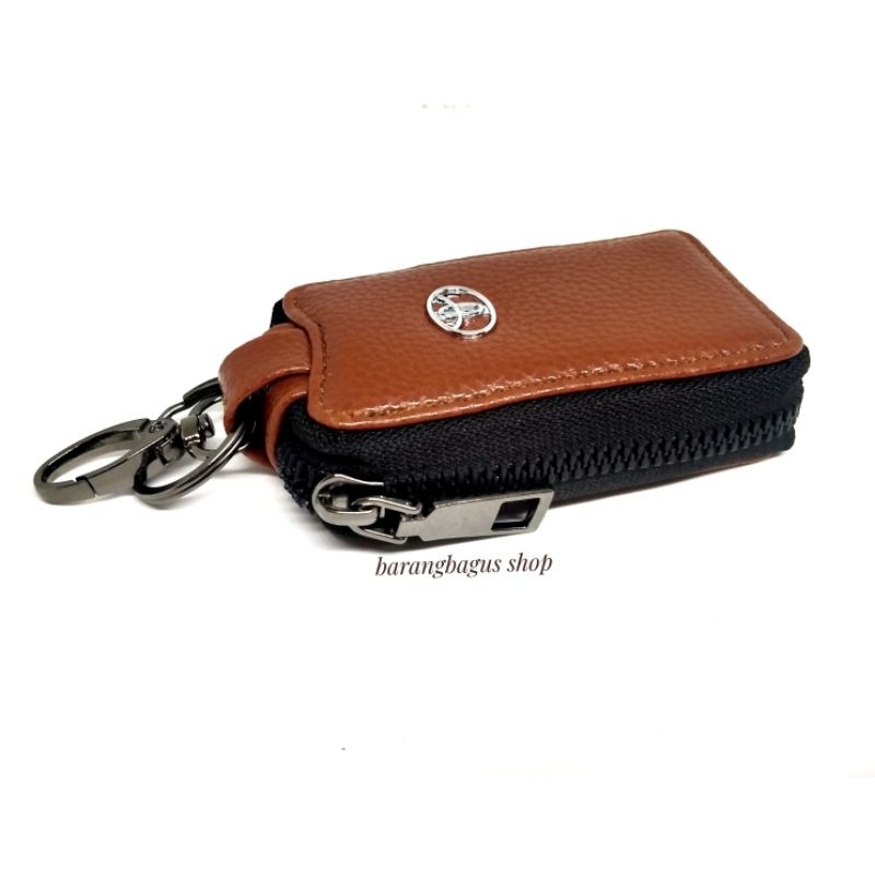 Dompet Hardcase Tempat Remote Mobil keyless Kulit Gantungan TOYOTA