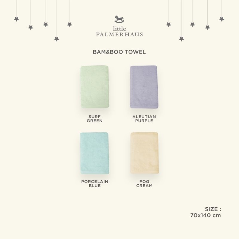 *Ukuran Besar* Little Palmerhaus Bamboo Towel 70x140cm / Handuk Bayi Anak