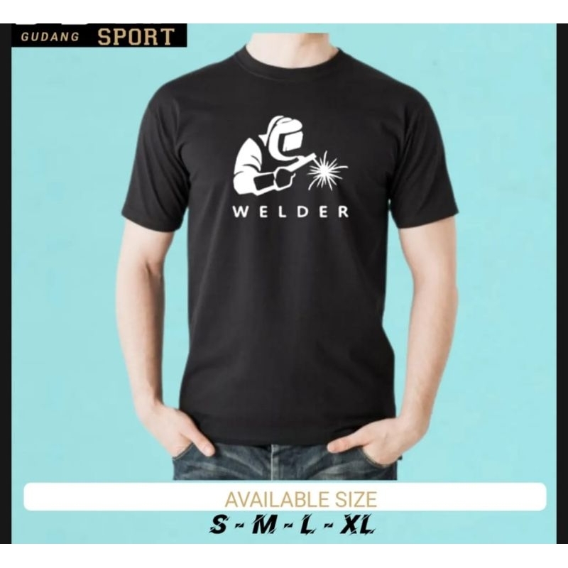 KAOS WELDER TUKANG LAS INDONESIA MOTIF CUTTING GAMBAR DEPAN