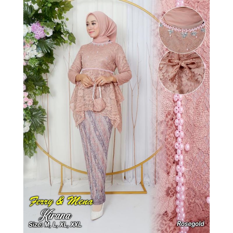 Kebaya Kirana Setelan Rok Plisket / Kebaya Wisuda Pesta Tunangan Modern / Kebaya Murah Kwalitas Premium