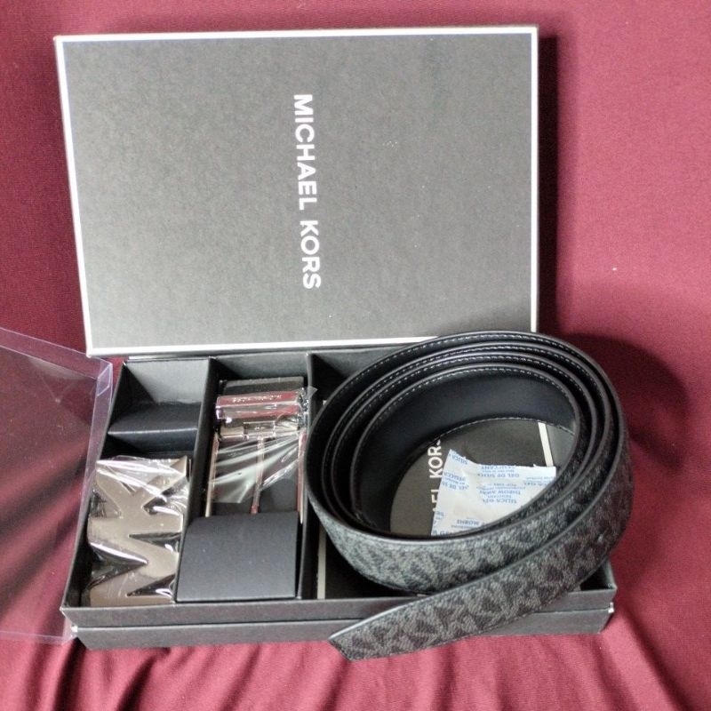 BELT PRIA MK SIGNATURE BLACK WITH BOX