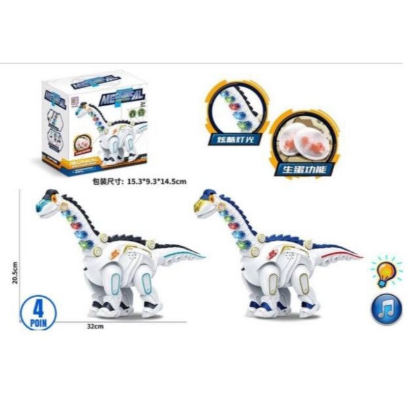 MAINAN ANAK DINOSAURUS DINO BRANCHIOSAURUS MECHANICAL BERTELUR KOLEKSI BAYI KADO TERBARU