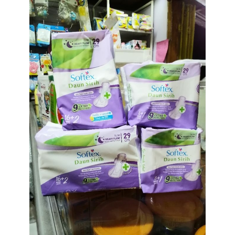 Softex Daun Sirih Pembalut Wing 16 + 2 / 8 + 1 murah