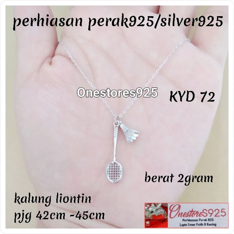 Kalung Perak Asli Silver 925 Model Model Lapis Emas Putih