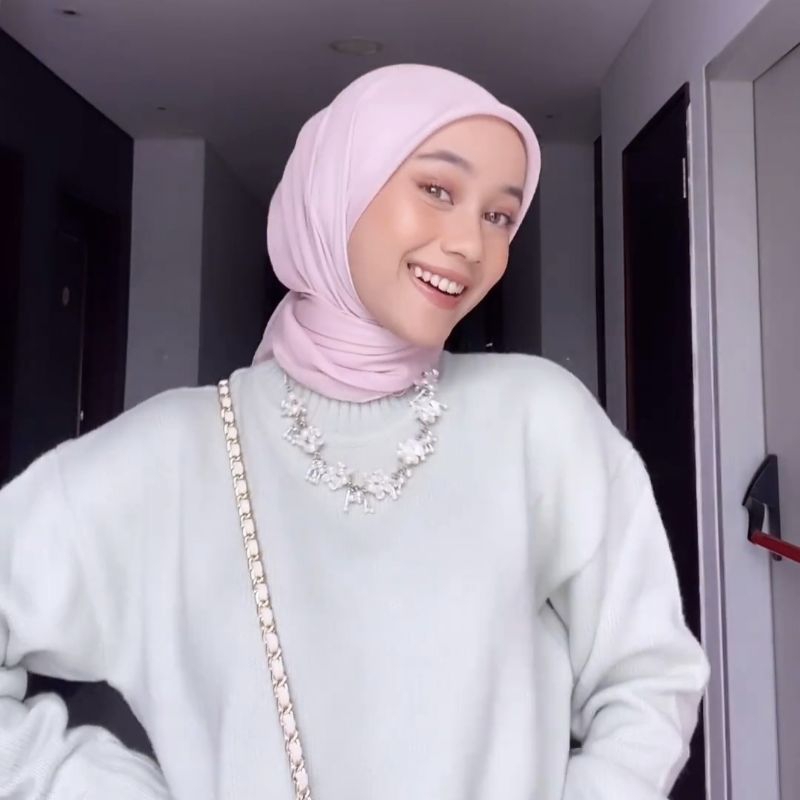 Kalung Hijab Panjang Bunga Kristal Necklace Premium Aksesoris Beads