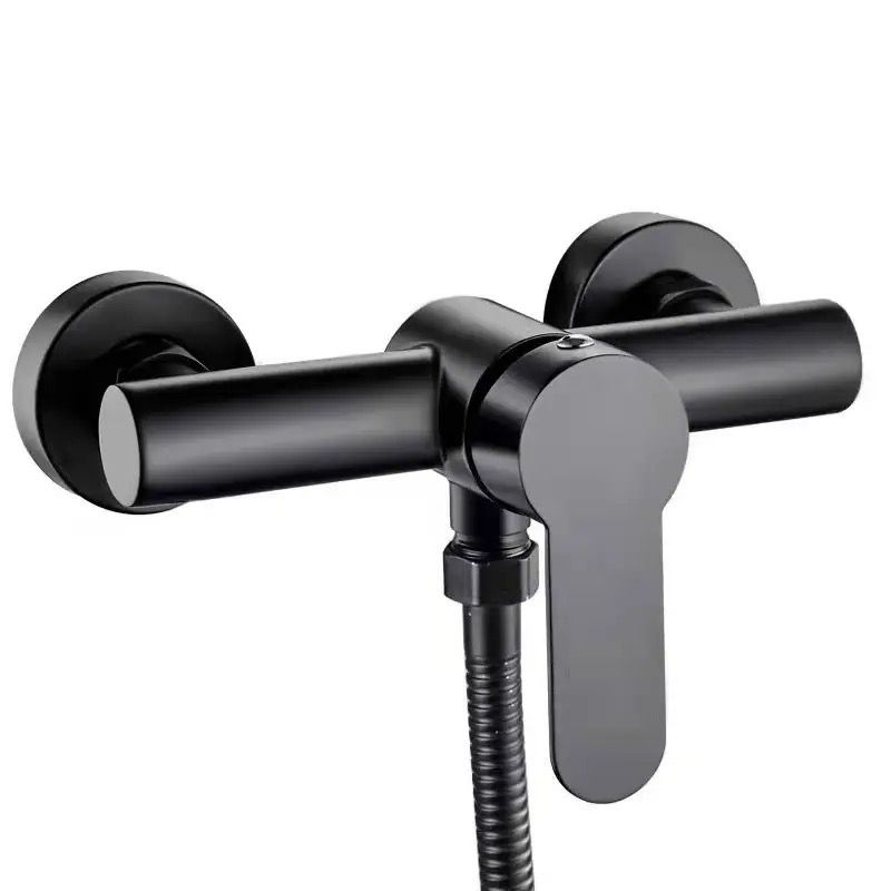 Kran Shower Favious Black Stainless SUS 304 TEBAL + Shower panas dingin