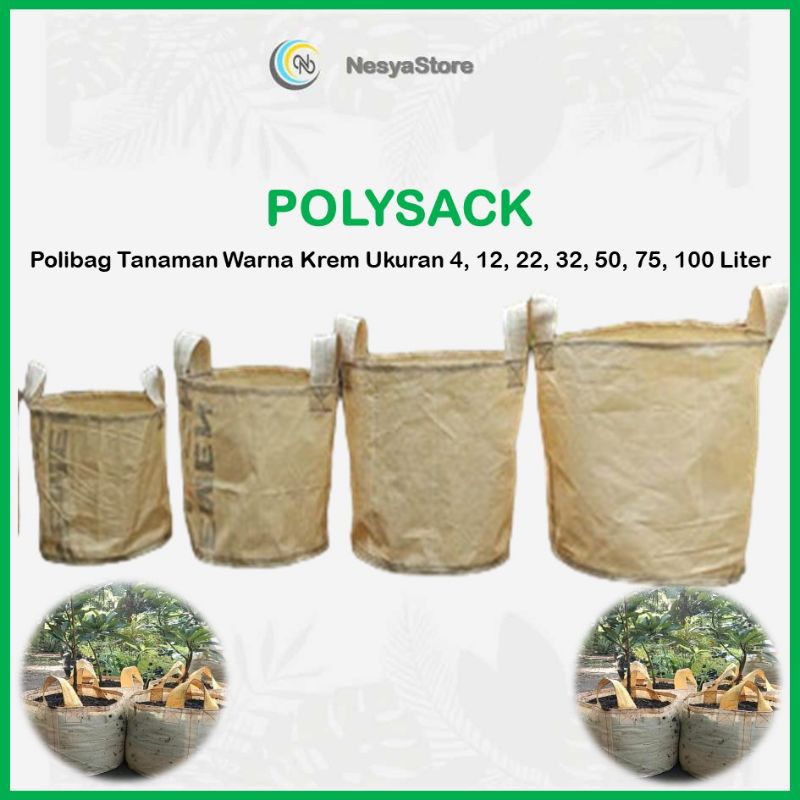 Polisak Planterbag Planter Bag Warna Krem Cokelat Awet Tahan Lama Tabulampot - PlanterBag Cokelat