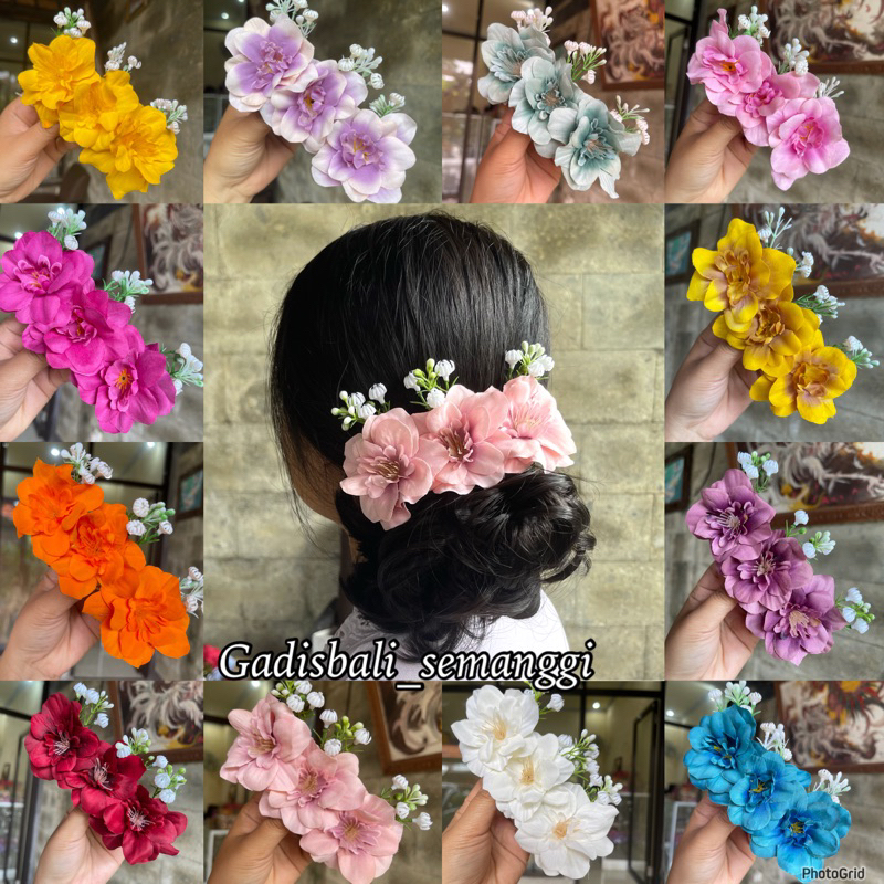 Semanggi Sakura + Babybreath / Semanggi Sakura / Semanggi Bunga / Bunga Sakura / Aksesoris Rambut / 