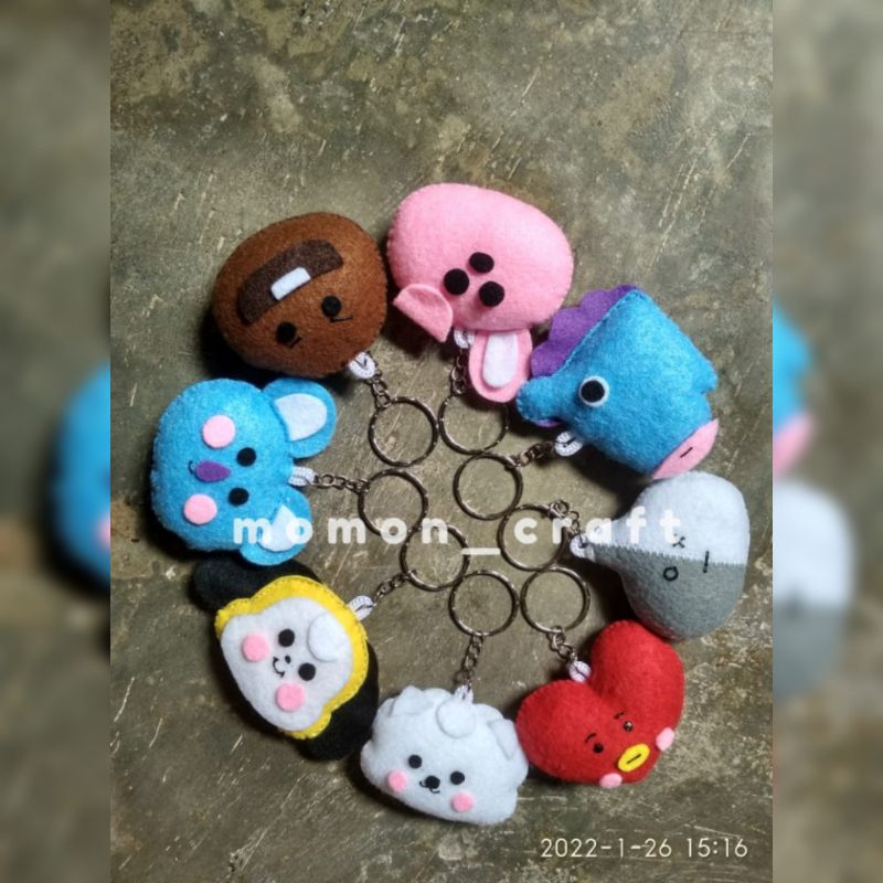 Ganci BTS / Gantungan Kunci Flanel / BT21