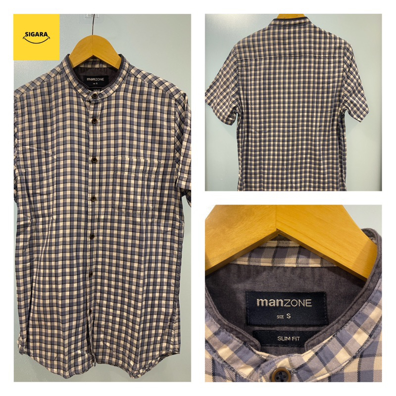 [ Preloved/ Second hand/ Branded/ Original] Kemeja Pria Manzone 100% Authentic