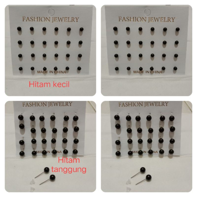 ANTING GIWANG MUTIARA HITAM ISI 24PCS