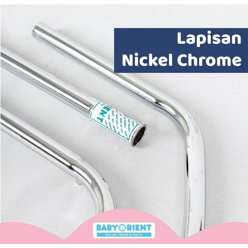 Tiang Ayunan Bayi Portable Chrome Merk ORIENT SET (TIANG+RODA)