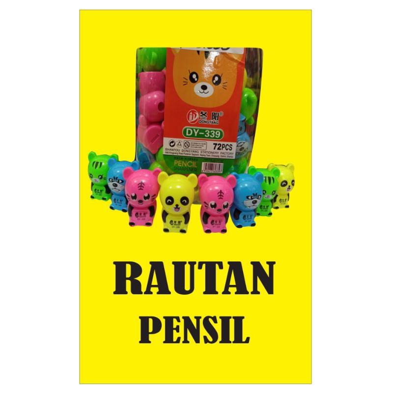 

rautan pensil karakter boneka lucu