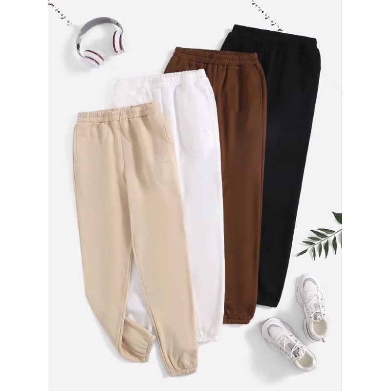 jogger polos wanita dan pria /joger/jogger/sweatpans/celna olahraga/fashion korea/celana polos