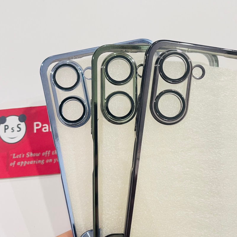 Softcase Realme 10 Lens Protector Circle Chrome Logo Clear Case