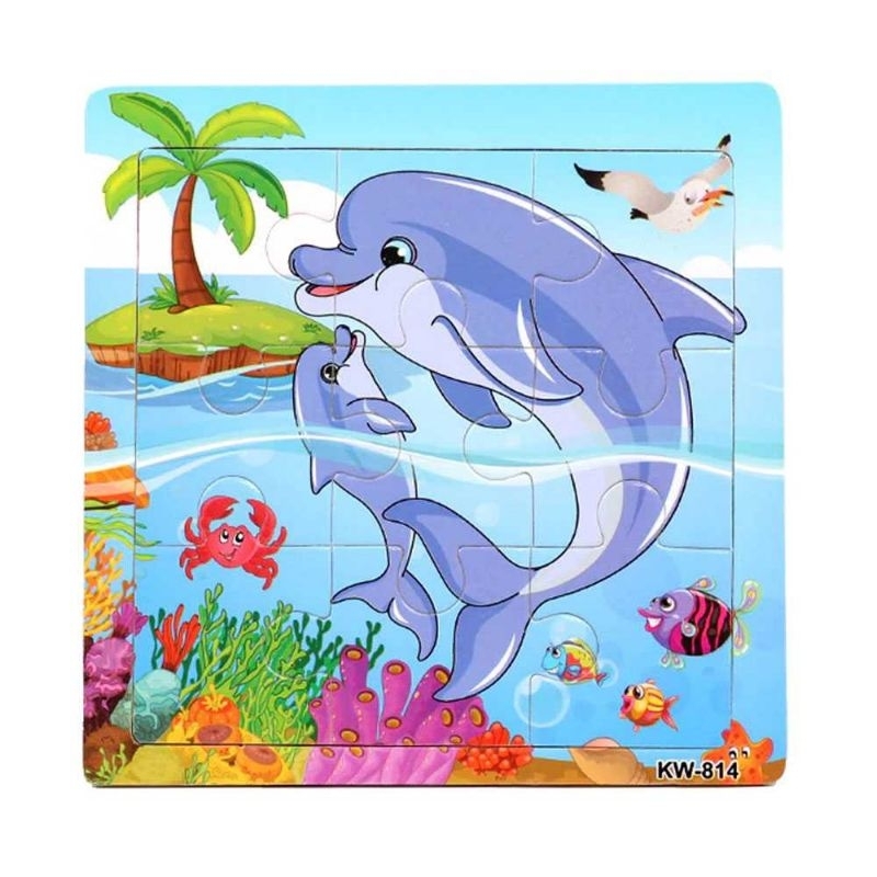 Datgo Mainan Anak Cartoon Puzzle Children Toy - KW-814 Biru