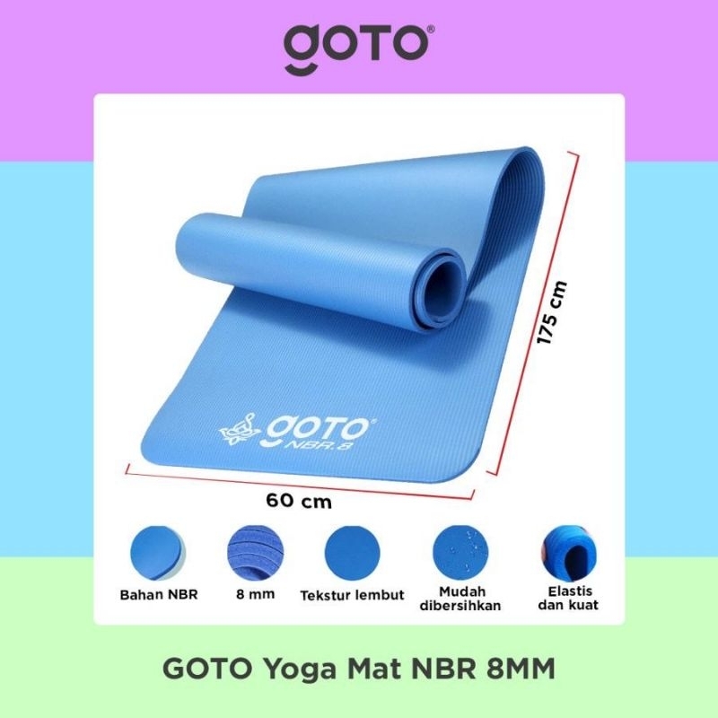 LIMITED matras yoga anti slip yoga mat gym workout alas olahraga tebal 10 mm
