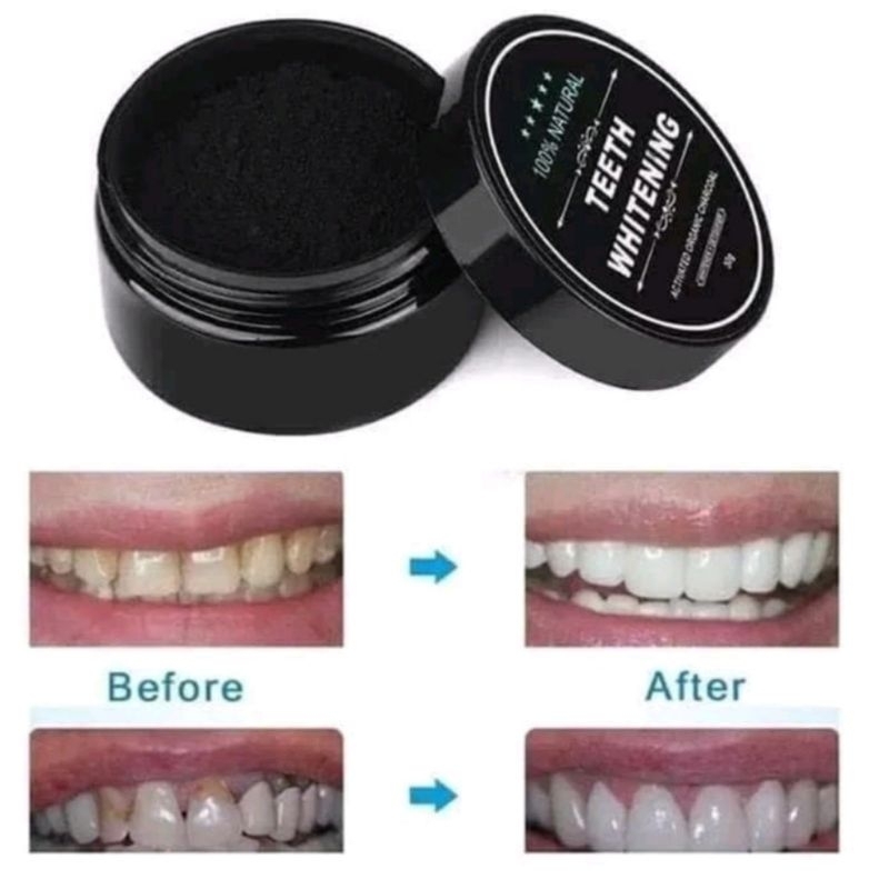 PEMUTIH GIGI TEETH WHITENING CHARCOAL POWDER