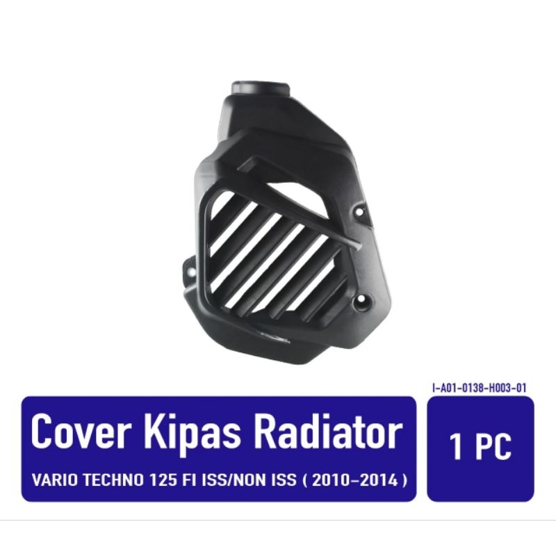 Tutup-Cover Kipas Radiator-Mesin Honda Vario Techno 125 FI-F1 Lama-Old HITAM(46i)