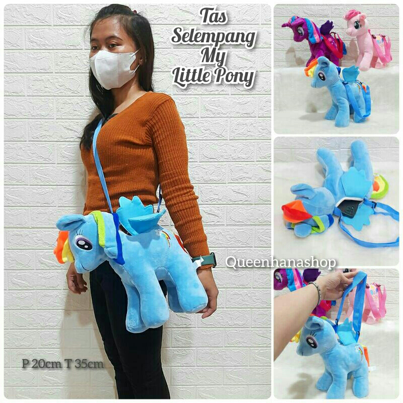 Tas Selempang Little Pony  Tas Little Pony Full Body  Sling Bag Pony Tas Boneka Karakter